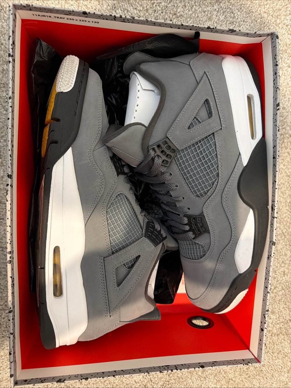 Jordan Men’s Retro 4 Cool Grey Size 10.5